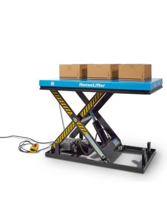Hubtisch HIW, 230V oder 380V, Tragfähigkeit bis 4000 kg, Hubhöhe bis 1400 mm