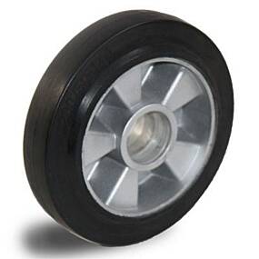 Lenkrad 200x50 mm, Alu/ Gummi, für Hanselifter Hubwagen Modelle