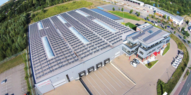 Photovoltaik Anlage auf dem Gesutra Gebäude